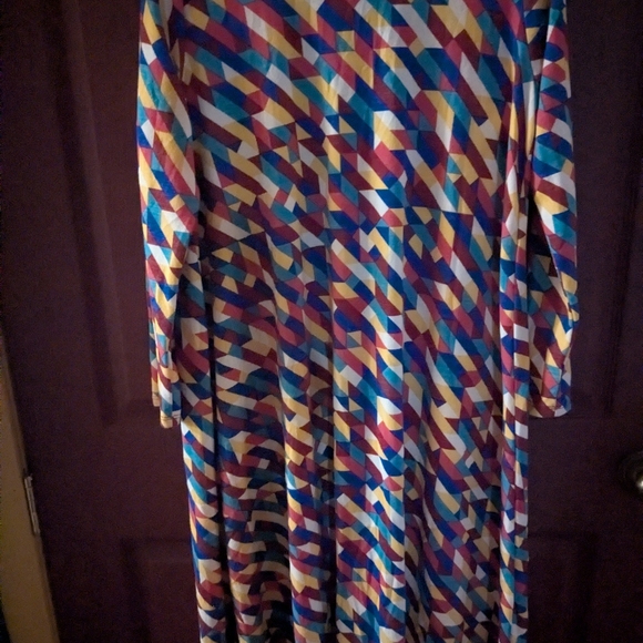 Colorful Geometric Patterned Long Cardigan - Picture 4 of 4